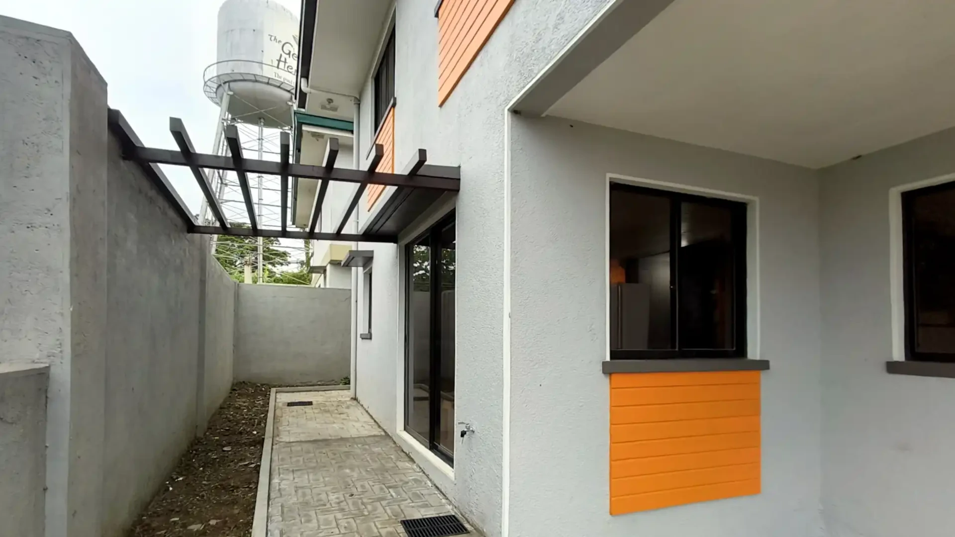Sliding Door and Trellis (left pathway)